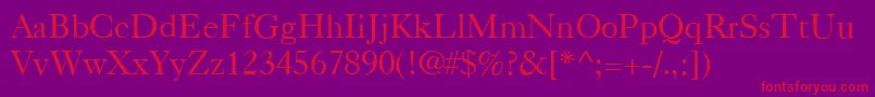 CasqueRegular Font – Red Fonts on Purple Background