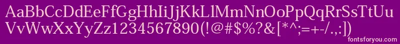 HeiseiminstdW5 Font – Pink Fonts on Purple Background