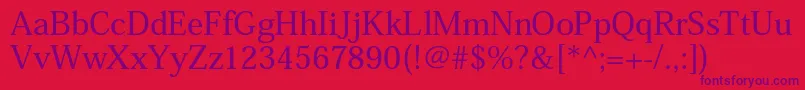 Шрифт HeiseiminstdW5 – фиолетовые шрифты на красном фоне