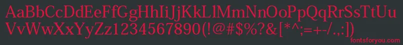 HeiseiminstdW5 Font – Red Fonts on Black Background