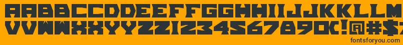 TpfGrumMel Font – Black Fonts on Orange Background