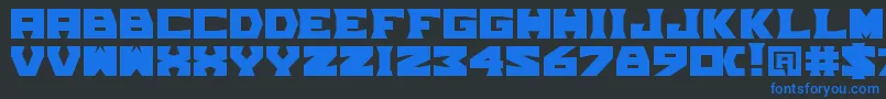 TpfGrumMel Font – Blue Fonts on Black Background
