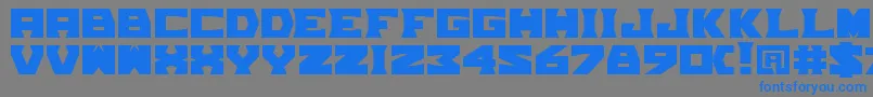 TpfGrumMel Font – Blue Fonts on Gray Background