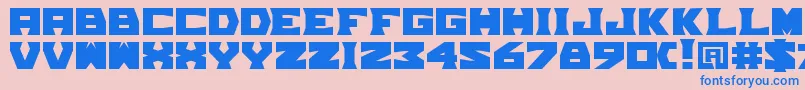 TpfGrumMel Font – Blue Fonts on Pink Background