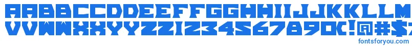 フォントTpfGrumMel – 白い背景に青い文字