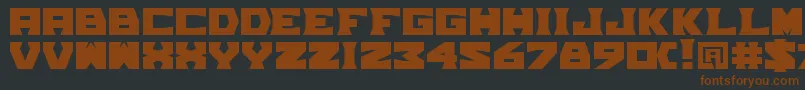 TpfGrumMel Font – Brown Fonts on Black Background