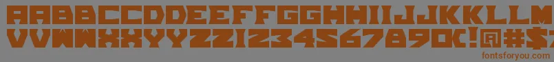 TpfGrumMel Font – Brown Fonts on Gray Background