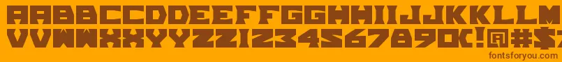 TpfGrumMel Font – Brown Fonts on Orange Background