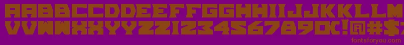 TpfGrumMel Font – Brown Fonts on Purple Background