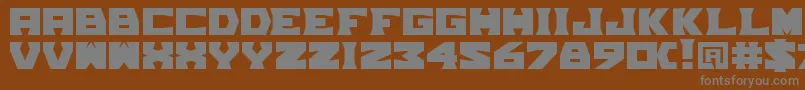 TpfGrumMel Font – Gray Fonts on Brown Background