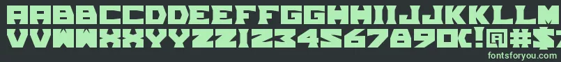 TpfGrumMel Font – Green Fonts on Black Background
