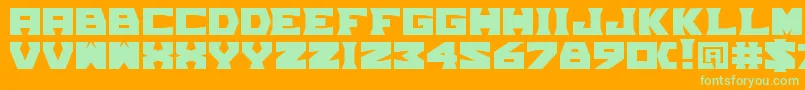 TpfGrumMel Font – Green Fonts on Orange Background
