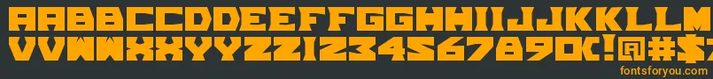 TpfGrumMel Font – Orange Fonts on Black Background