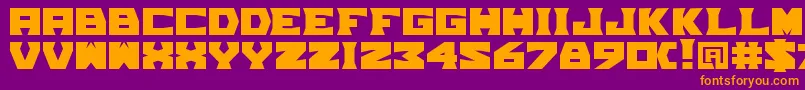 TpfGrumMel Font – Orange Fonts on Purple Background