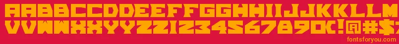 TpfGrumMel Font – Orange Fonts on Red Background