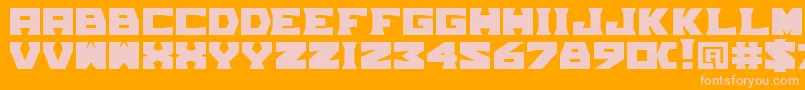 TpfGrumMel Font – Pink Fonts on Orange Background