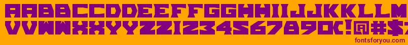 TpfGrumMel Font – Purple Fonts on Orange Background