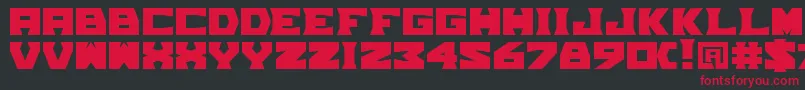 TpfGrumMel Font – Red Fonts on Black Background