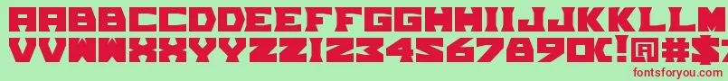 TpfGrumMel Font – Red Fonts on Green Background