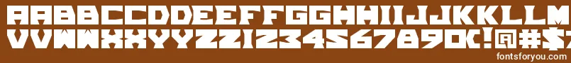 TpfGrumMel Font – White Fonts on Brown Background
