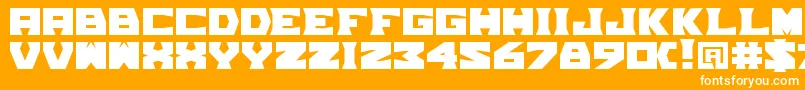 TpfGrumMel Font – White Fonts on Orange Background