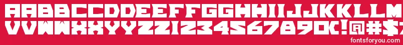 TpfGrumMel Font – White Fonts on Red Background