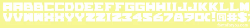 TpfGrumMel Font – White Fonts on Yellow Background