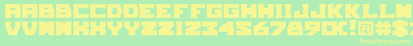 TpfGrumMel Font – Yellow Fonts on Green Background