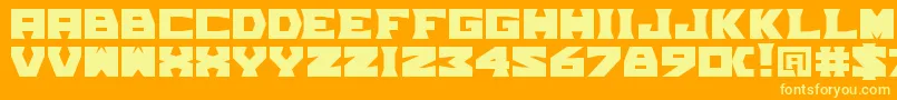 TpfGrumMel Font – Yellow Fonts on Orange Background
