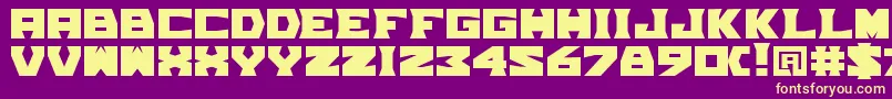 TpfGrumMel Font – Yellow Fonts on Purple Background