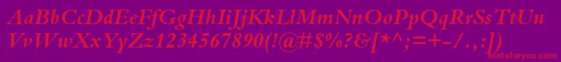 fuente BemboBoldItalic – Fuentes Rojas Sobre Fondo Morado