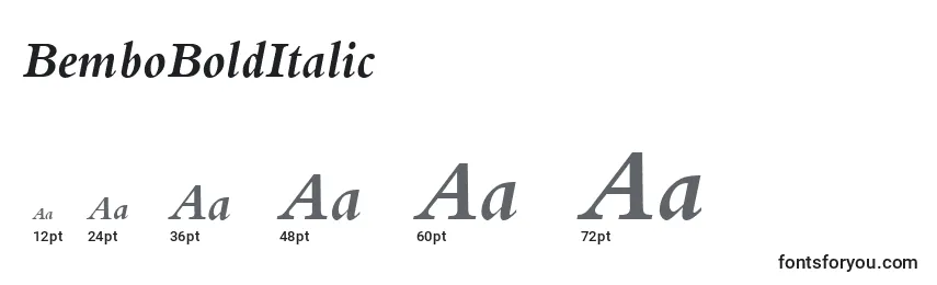 Größen der Schriftart BemboBoldItalic