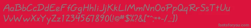 Eskizonec Font – Gray Fonts on Red Background