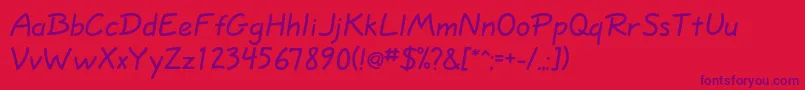 Eskizonec Font – Purple Fonts on Red Background