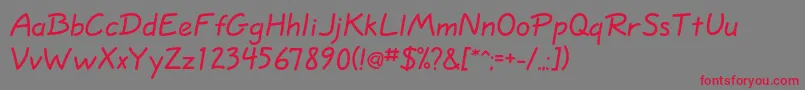 Eskizonec Font – Red Fonts on Gray Background