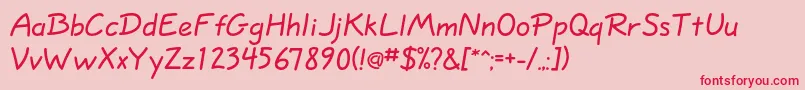 Eskizonec Font – Red Fonts on Pink Background