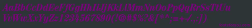 フォントCenturystdBoldcondensedit – 黒い背景に紫のフォント