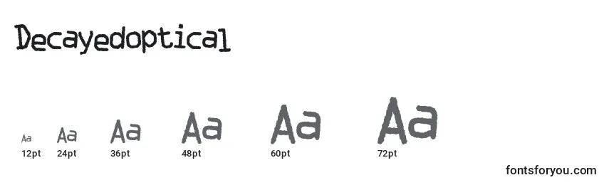 Decayedoptical Font Sizes