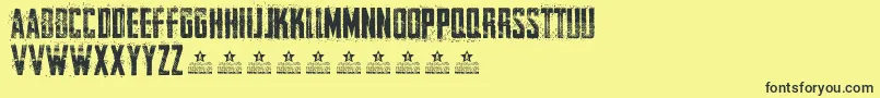 CureOfPainPersonal Font – Black Fonts on Yellow Background