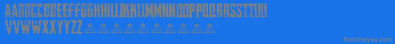 CureOfPainPersonal Font – Gray Fonts on Blue Background