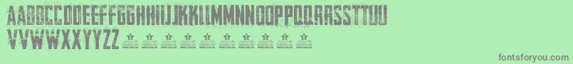 CureOfPainPersonal Font – Gray Fonts on Green Background