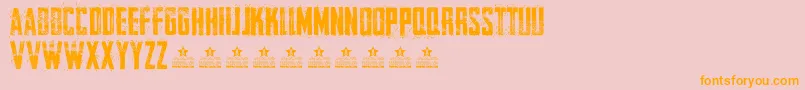 CureOfPainPersonal Font – Orange Fonts on Pink Background