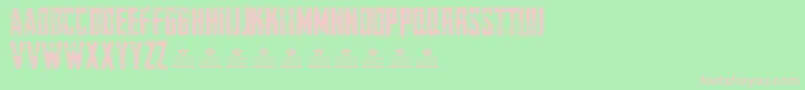 CureOfPainPersonal Font – Pink Fonts on Green Background