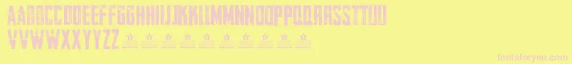 CureOfPainPersonal Font – Pink Fonts on Yellow Background