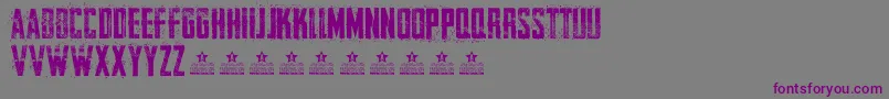 CureOfPainPersonal Font – Purple Fonts on Gray Background