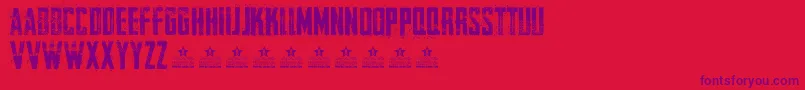 Шрифт CureOfPainPersonal – фиолетовые шрифты на красном фоне