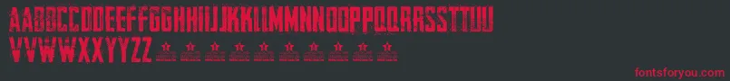 CureOfPainPersonal Font – Red Fonts on Black Background