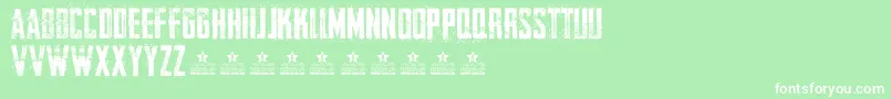 CureOfPainPersonal Font – White Fonts on Green Background