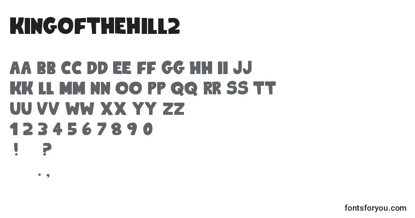 Schriftart KingOfTheHill2 – Alphabet, Zahlen, spezielle Symbole