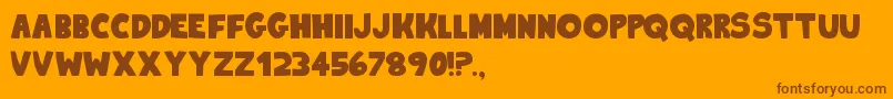 Police KingOfTheHill2 – polices brunes sur fond orange